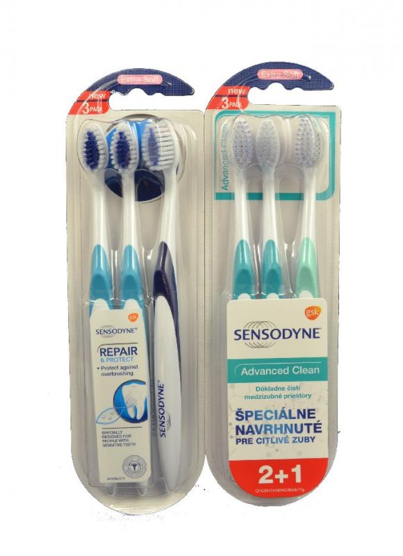 Sensodyne Advanced Clean 3ks - zubní kartáček