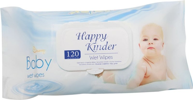 VLHČENÉ UBROUSKY HAPPY KINDER 120 KS S KLIPEM