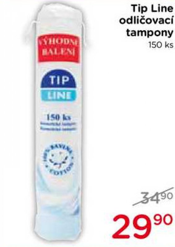 Tip Line odličovací tampony 150 ks