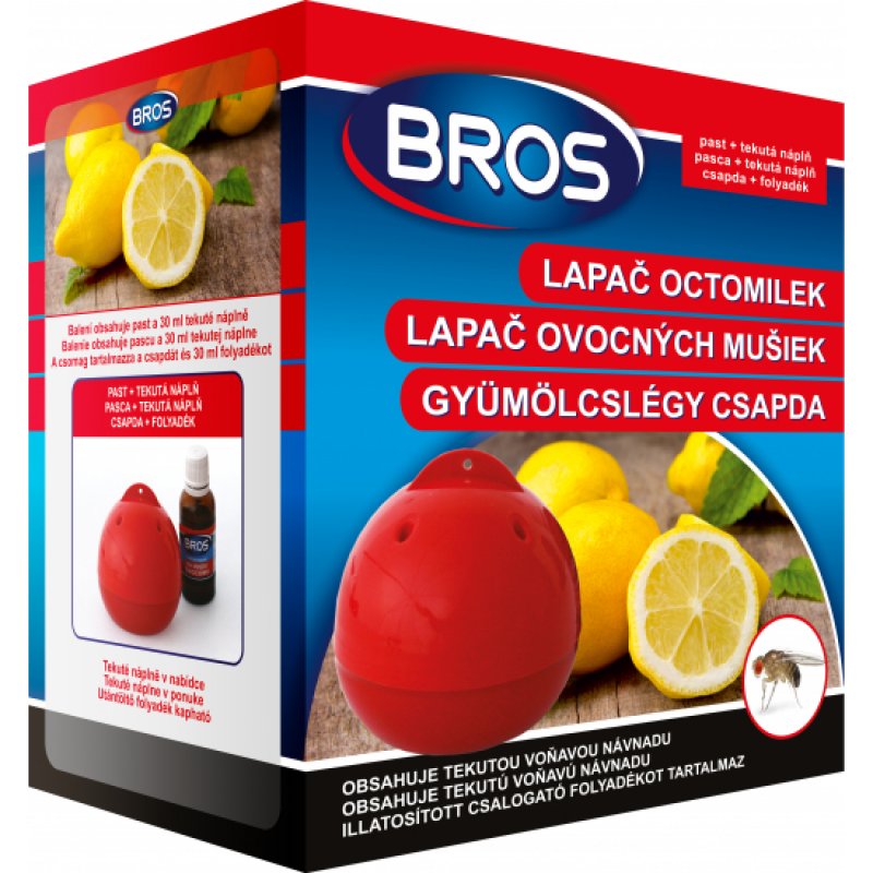 Bros jablíčko lapač octomilek + náplň, 30 ml