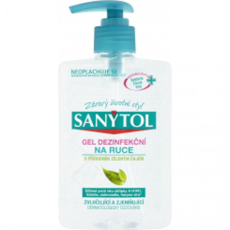 Sanytol dezinfekční gel na ruce, ničí viry a bakterie, 250 ml