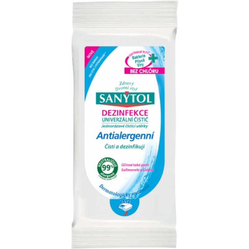 Sanytol antialergení univerzální čisticí utěrky, 24 ks