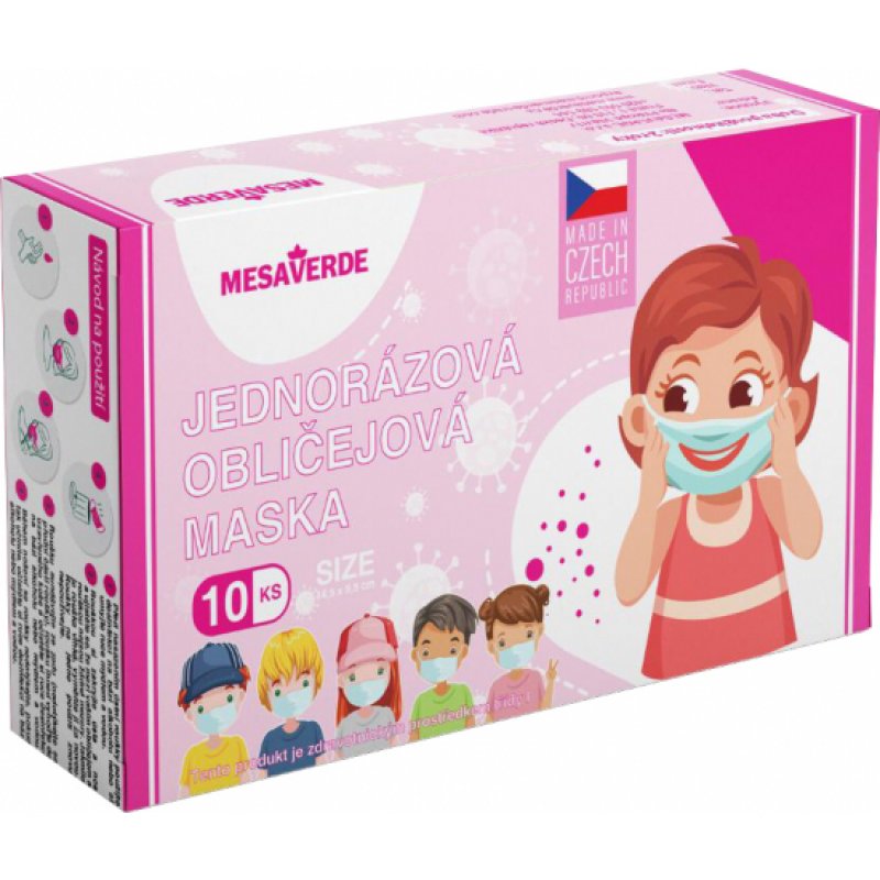 Mesaverde Kids  3vrstvá ochranná rouška, výroba CZ, 10 ks