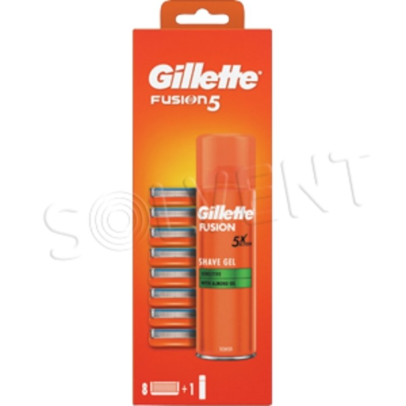 Gillette Fusion NH 8ks+Fusion gel 200ml