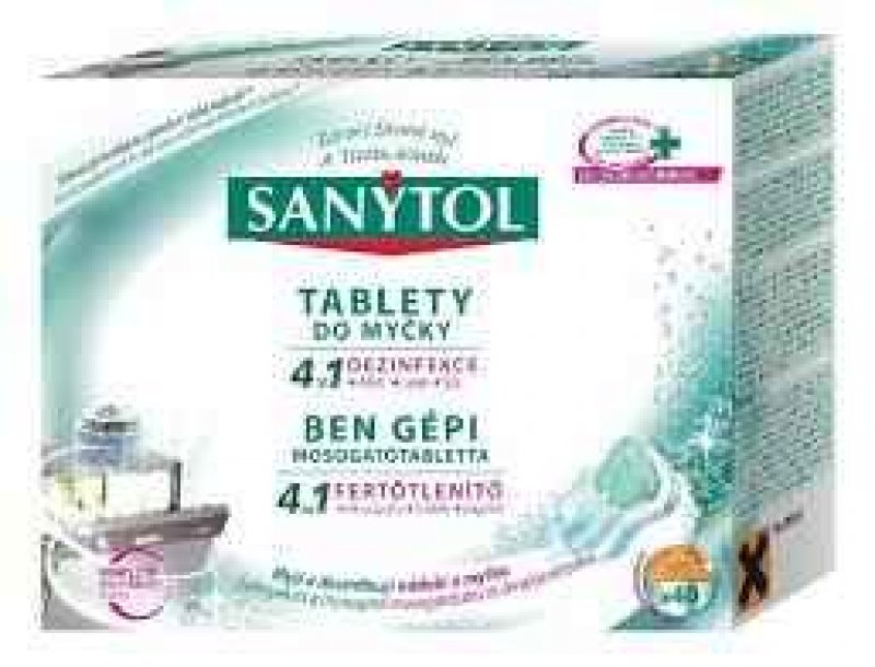 Sanytol 4 v 1 tablety do myčky nádobí 40 ks